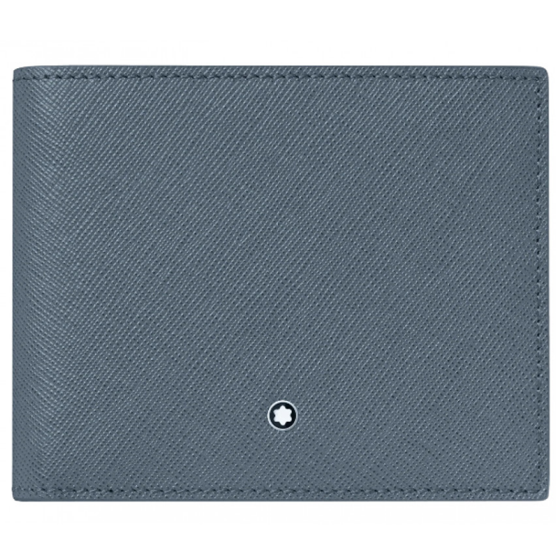 Montblanc Portafoglio Uomo 6 Scomparti Denim Blue | Pieno Fiore | Orizzontale
