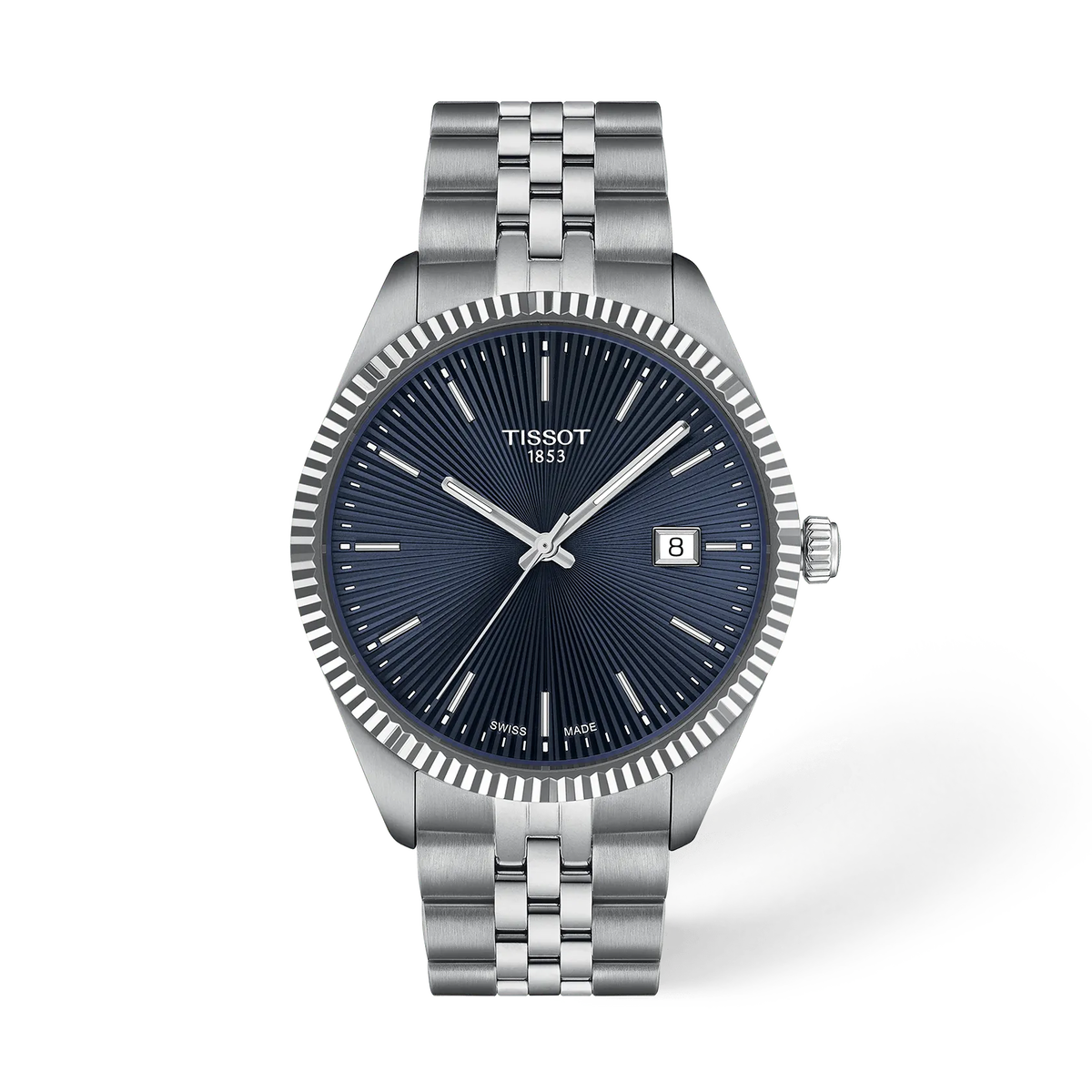 Tissot Ballade 40 mm in Acciaio con Quadrante Blu Guilloché