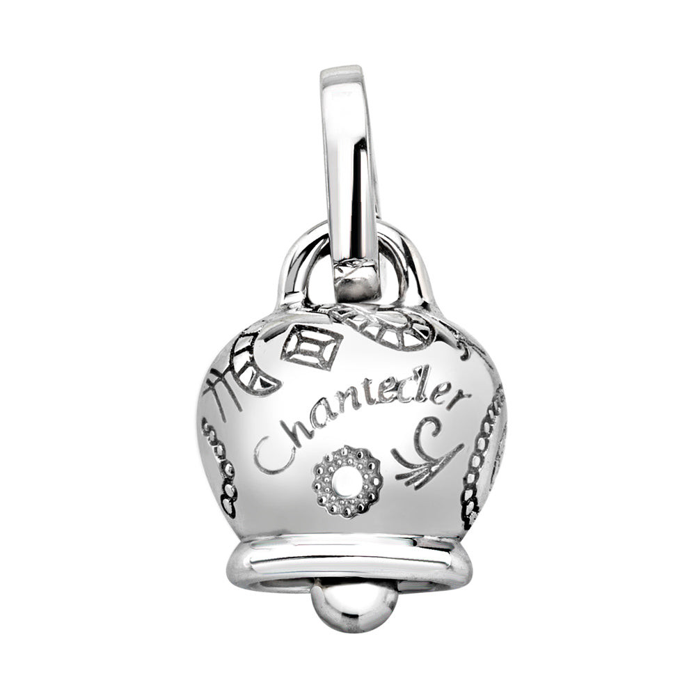 Chantecler Ciondolo Piccolo Campanella con Diamante | Oro Bianco 9Kt | Suamèm