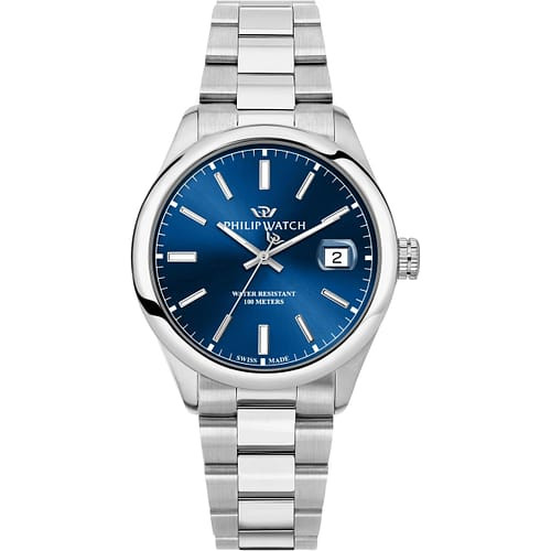 Philip Watch Orologio Uomo Caribe Urban con Quadrante Blu e Bracciale in Acciaio