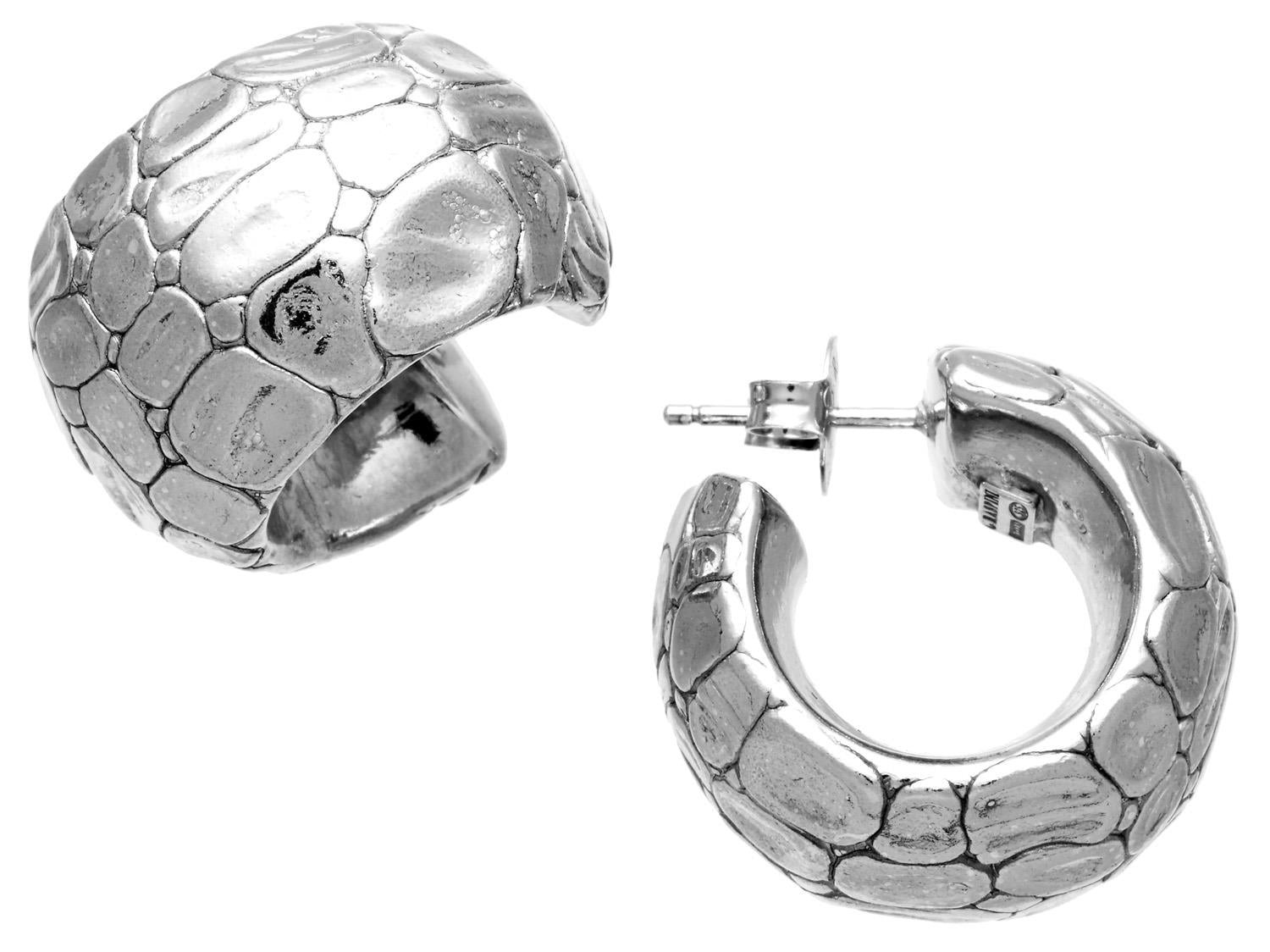 Giovanni Raspini | Orecchini Donna | Moon Crocodile | Argento 925 | Fatto a mano