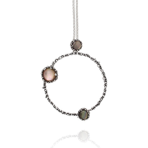 Giovanni Raspini Collana Pendente Maui Opalescente | Argento 925 & Quarzo | 91cm