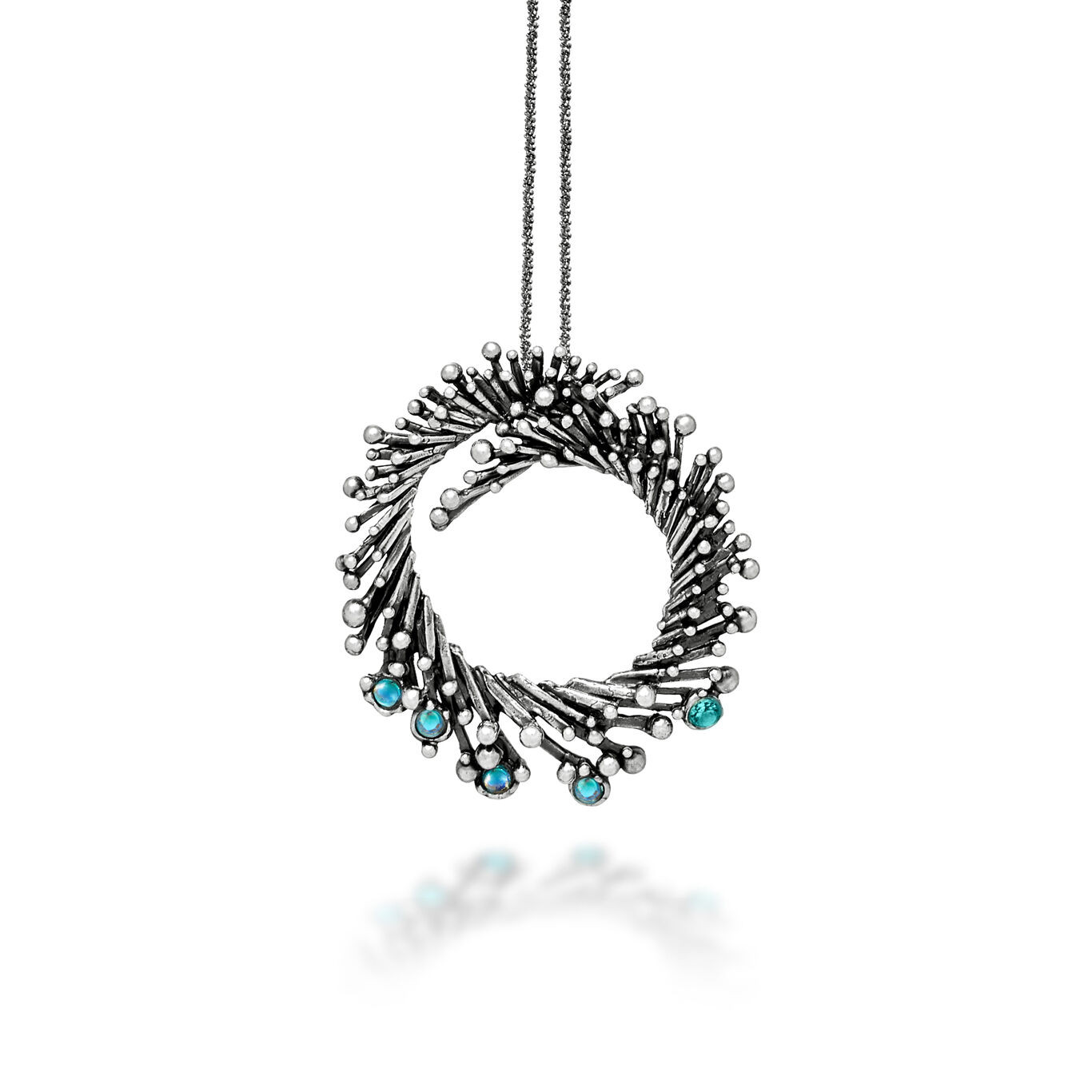 Giovanni Raspini Collana Donna Fireworks | Argento 925, Quarzi Mystic | Italiano