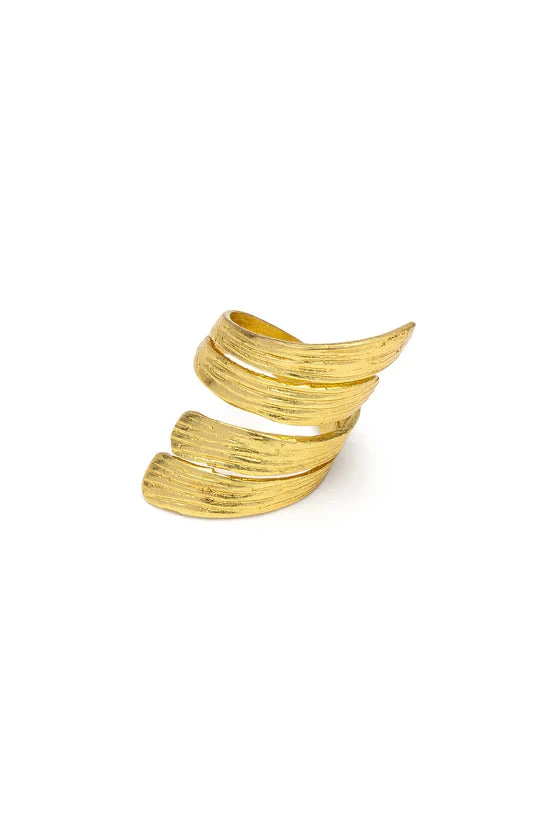 VESTOPAZZO | Anello Fascia | Design Avvolgente | Ottone Riciclato | Regolabile