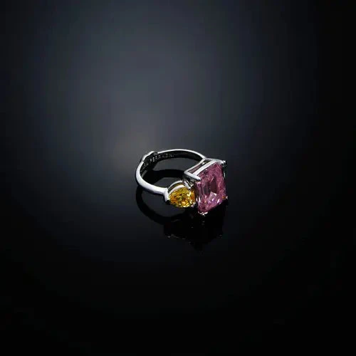 Chiara Ferragni Anello Princess Arcobaleno | Rodio | Zirconi Multicolor