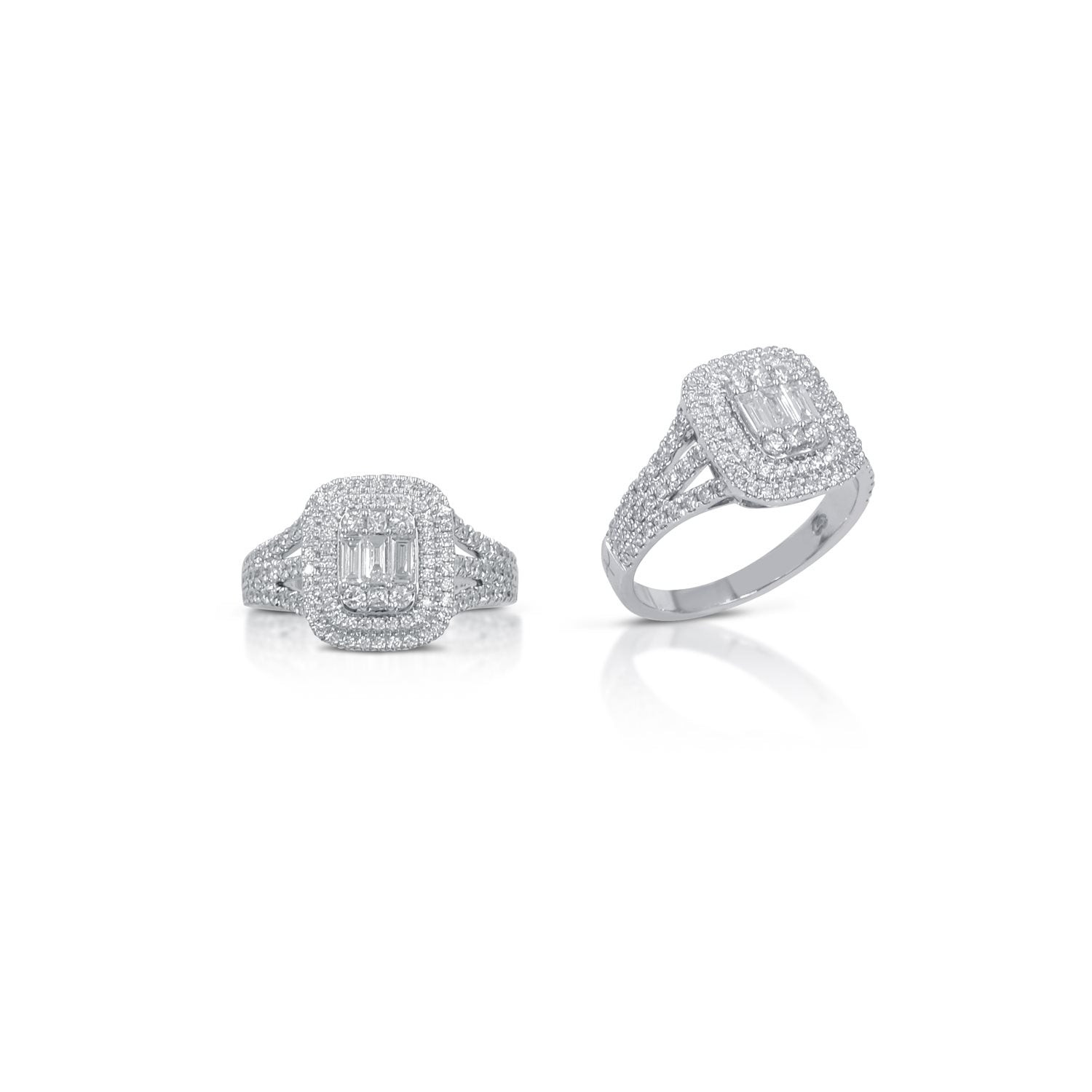 Gianni Carità Anello Donna Taglio Baguette | Oro Bianco 18KT | 0,84ct VS1