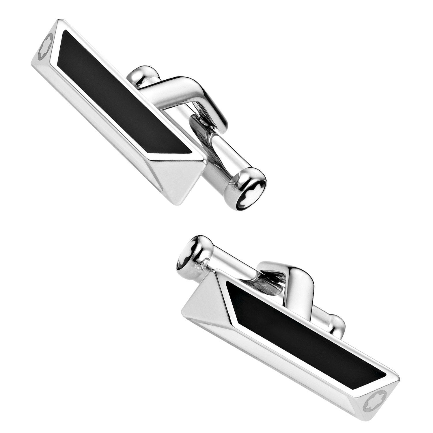 Montblanc Gemelli Uomo Heritage Lacca Nera | Acciaio Inox | Raffinati