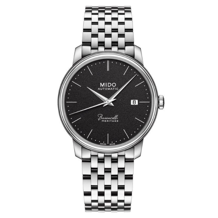 Mido Orologio Uomo Solo Tempo Automatico | Acciaio Inossidabile | Quadrante Nero