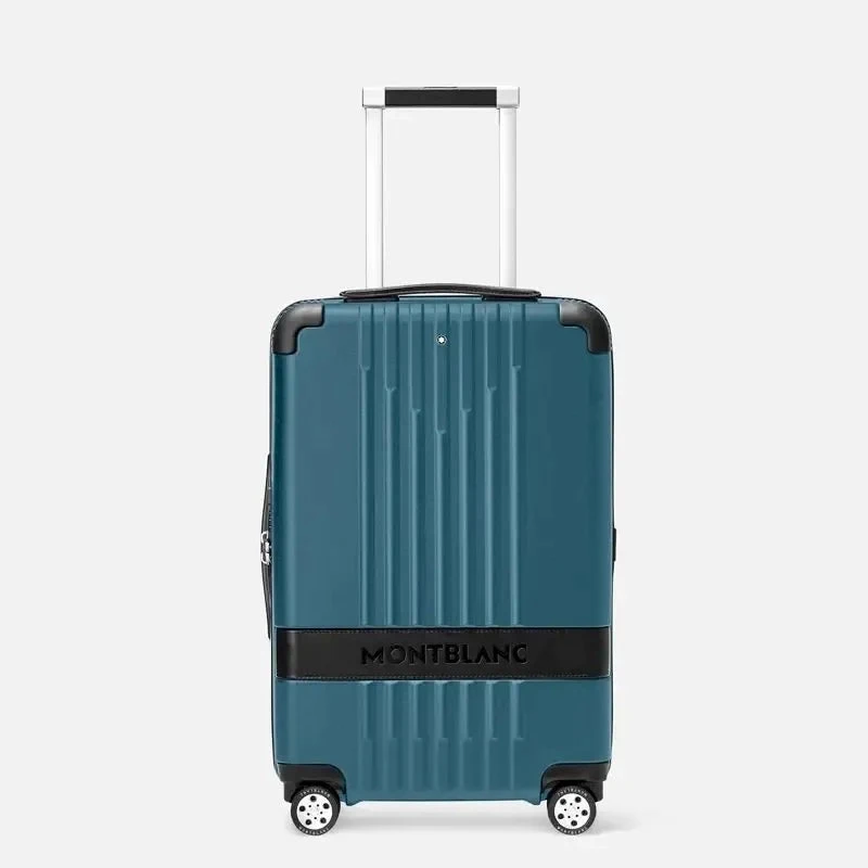 Montblanc Trolley Bagaglio a Mano Compatto | Policarbonato Blu Avio | 4 Ruote