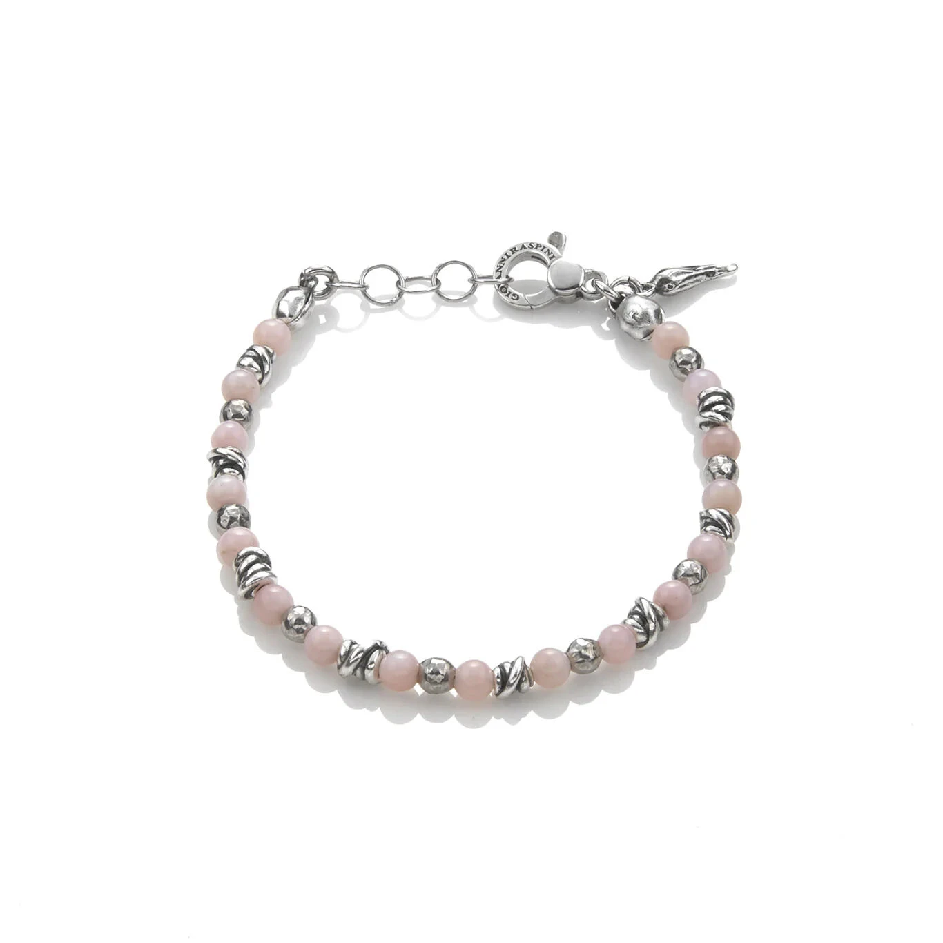 Giovanni Raspini | Bracciale Donna | Opale Rosa | Argento | Chiusura Moschettone