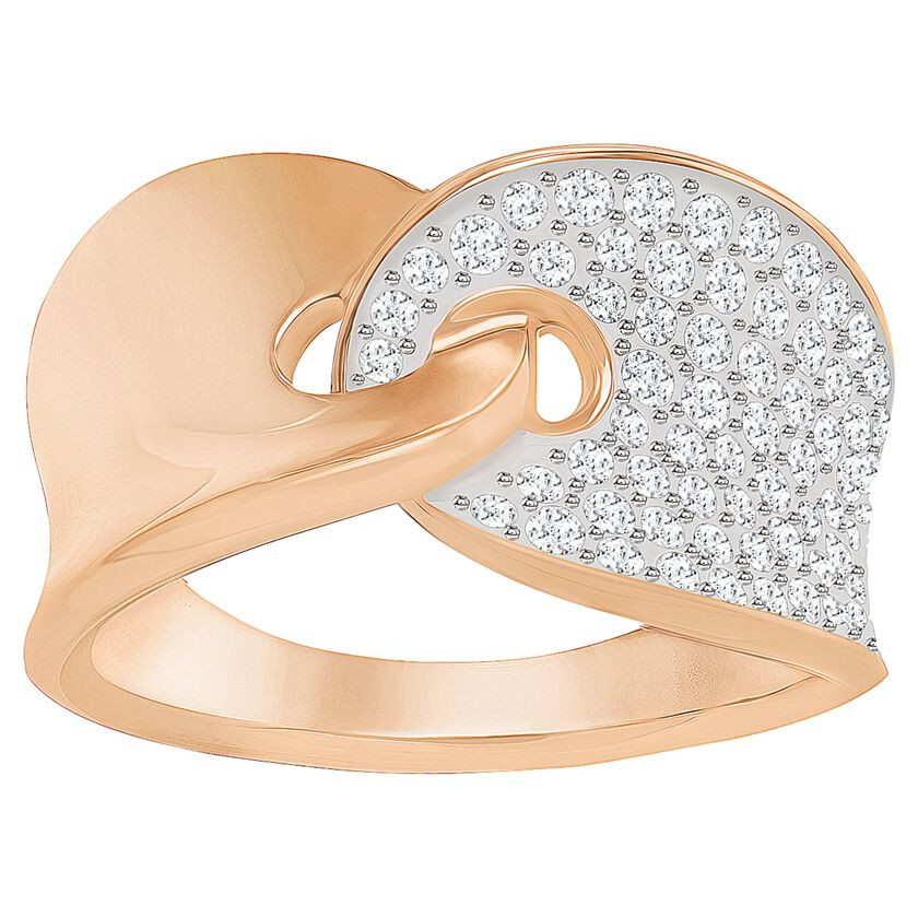 Swarovski Anello Donna Guardian Elegante | Oro Rosa Placcato | Pavé Cristalli