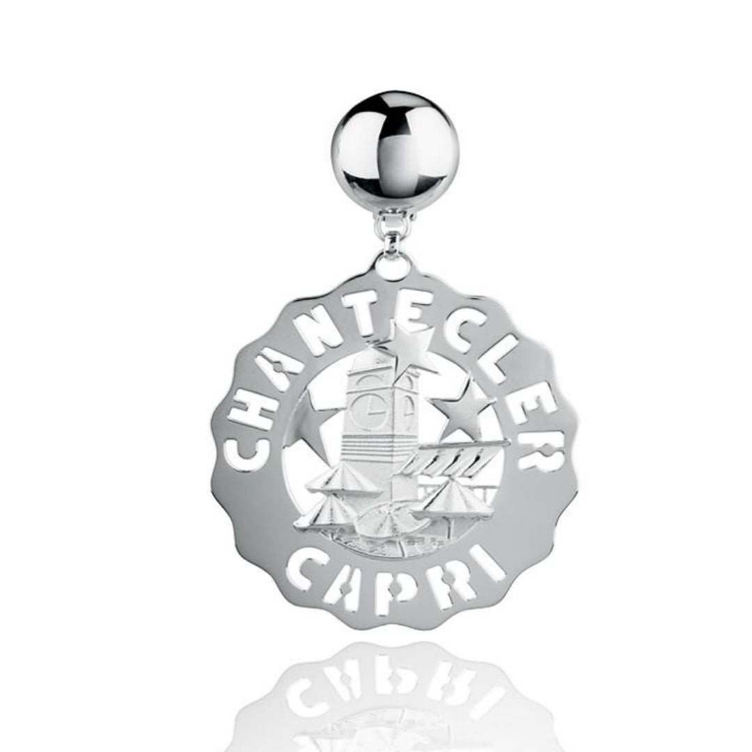 Chantecler Orecchino Logo Grande Mono Piazzetta | Argento 925 | Capri