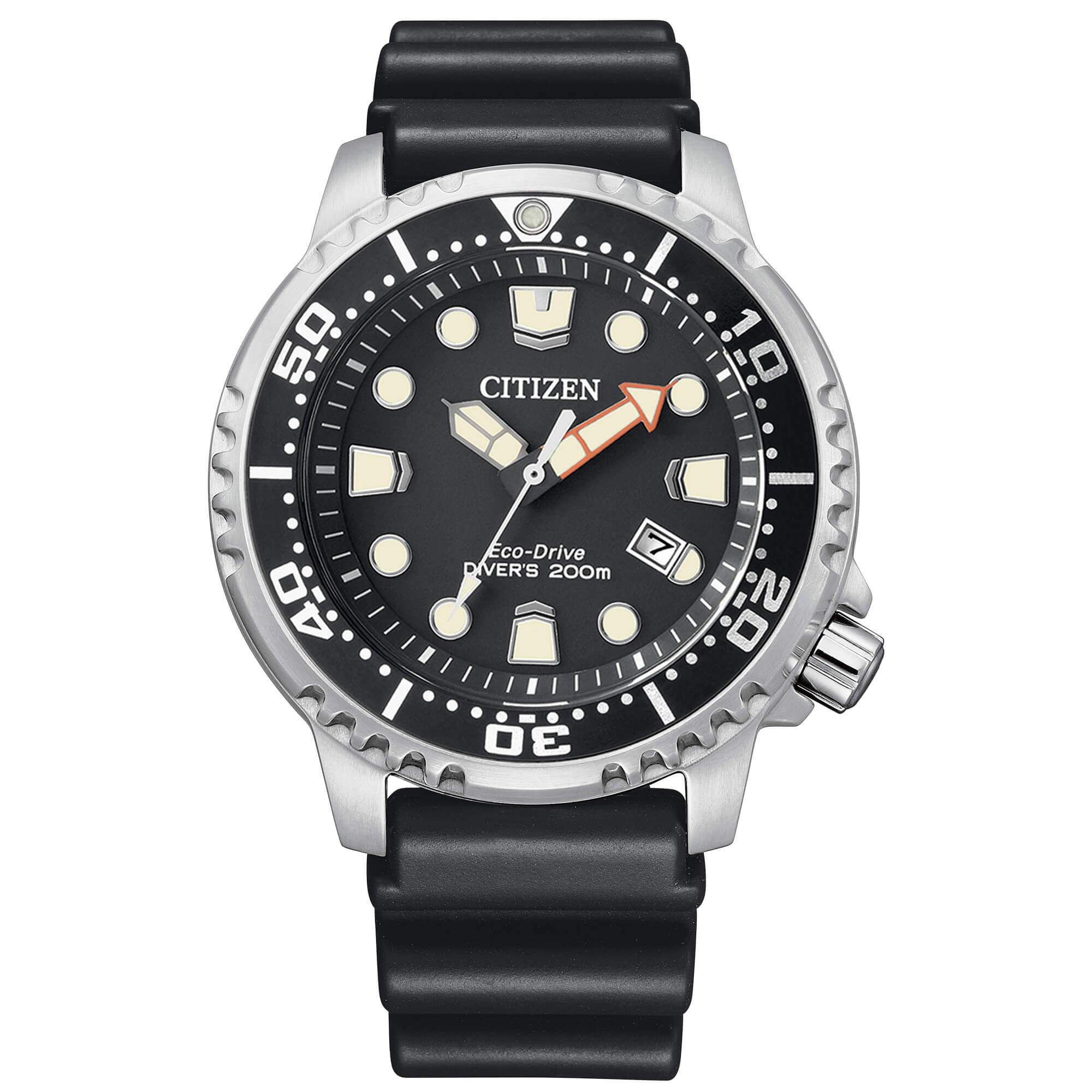 Citizen Promaster Diver Eco Drive 200 m in Acciaio con Cinturino Nero