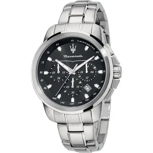 Maserati Orologio Uomo Cronografo Successo | Acciaio | Quadrante Nero 50m