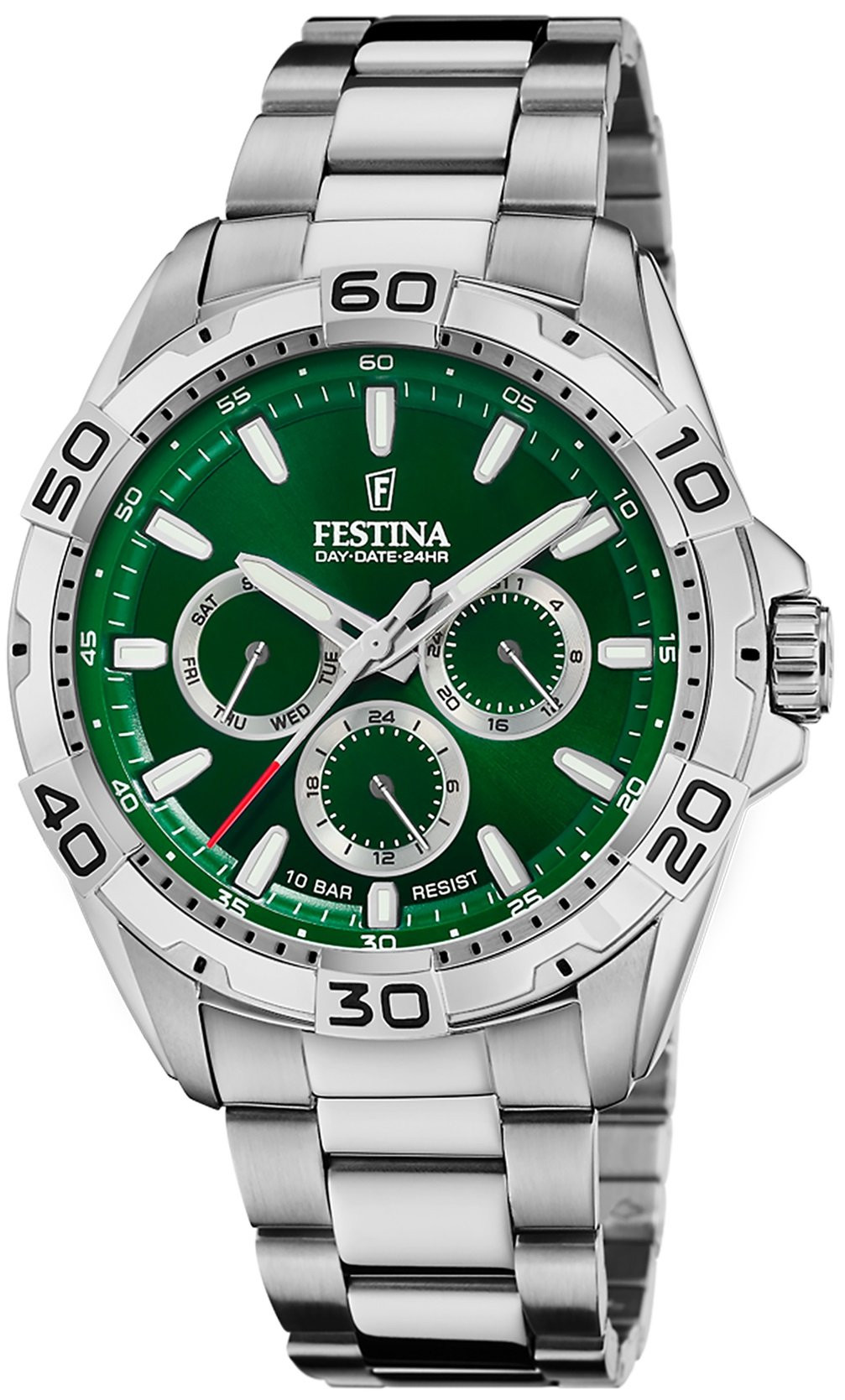 Festina Orologio Uomo Multifunction Verde Acciaio