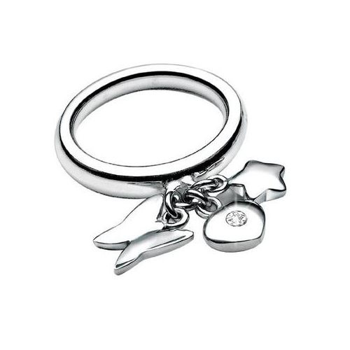 Anello Morellato Donna in Acciaio con charm pendenti