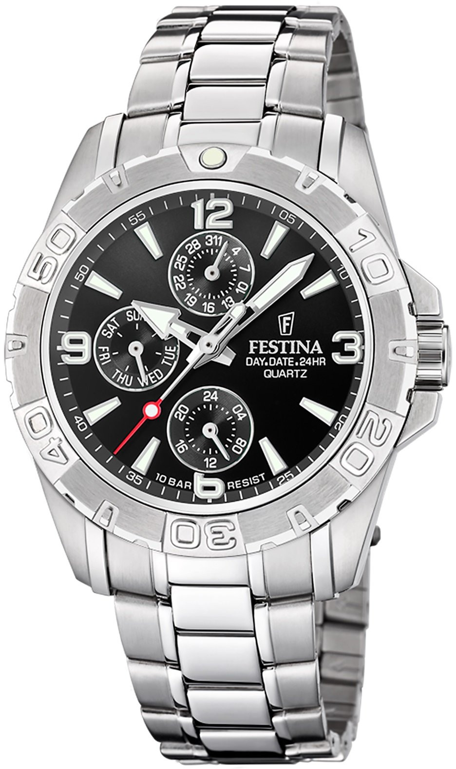 Festina Multifunction Orologio Uomo Nero Acciaio