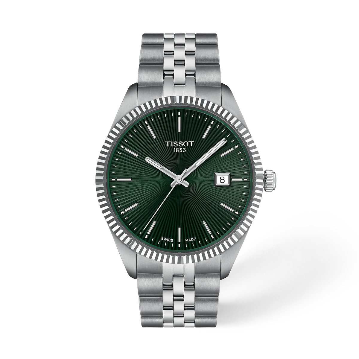 Tissot Ballade 40 mm in Acciaio con Quadrante Verde Guilloché