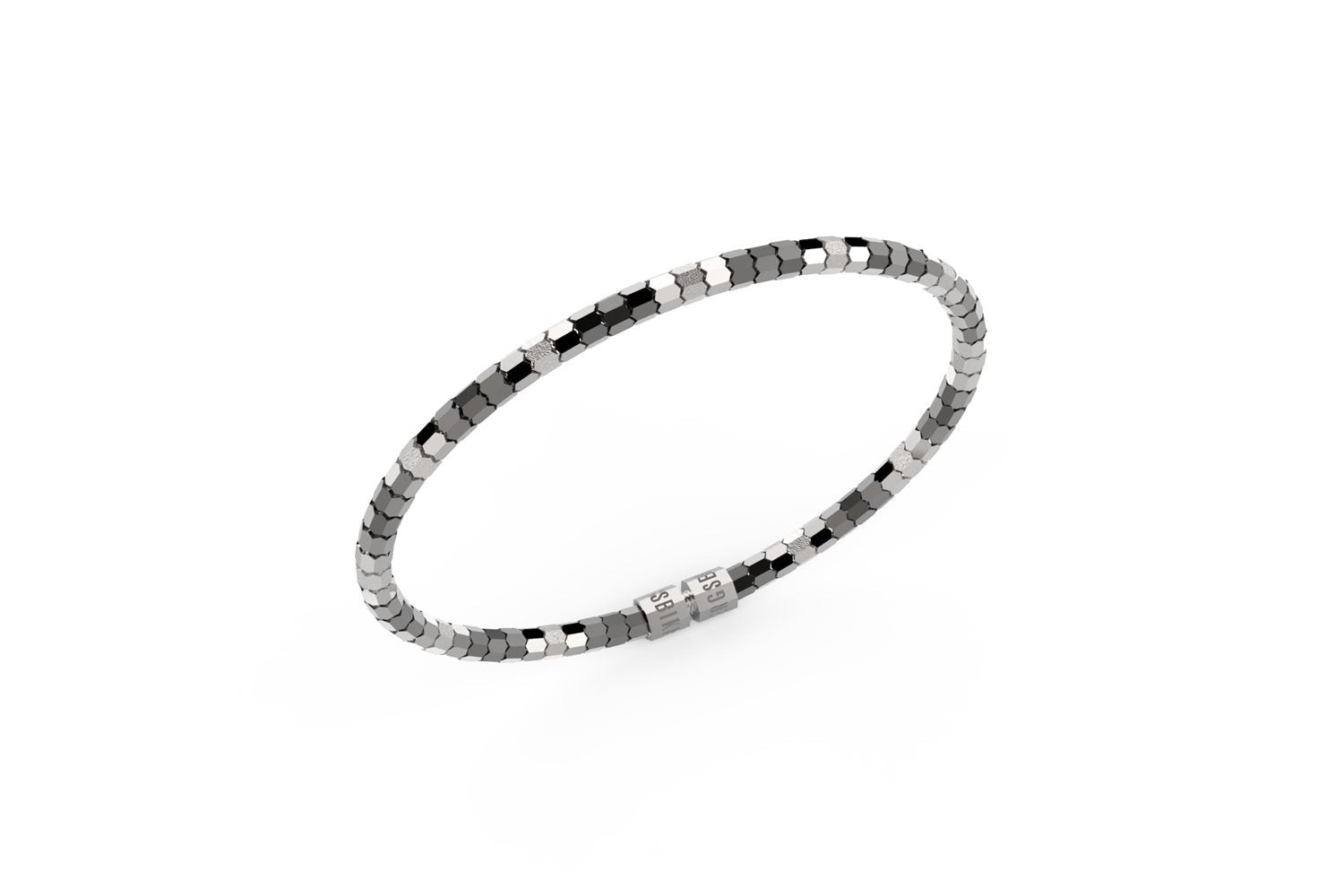 Bikkembergs | Bracciale Uomo | Design geometrico | Acciaio | Grigio antracite