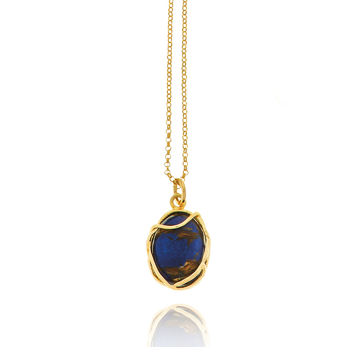 Giovanni Raspini Collana Pendente Blue Note | Argento 925 Oro | Lapislazzuli