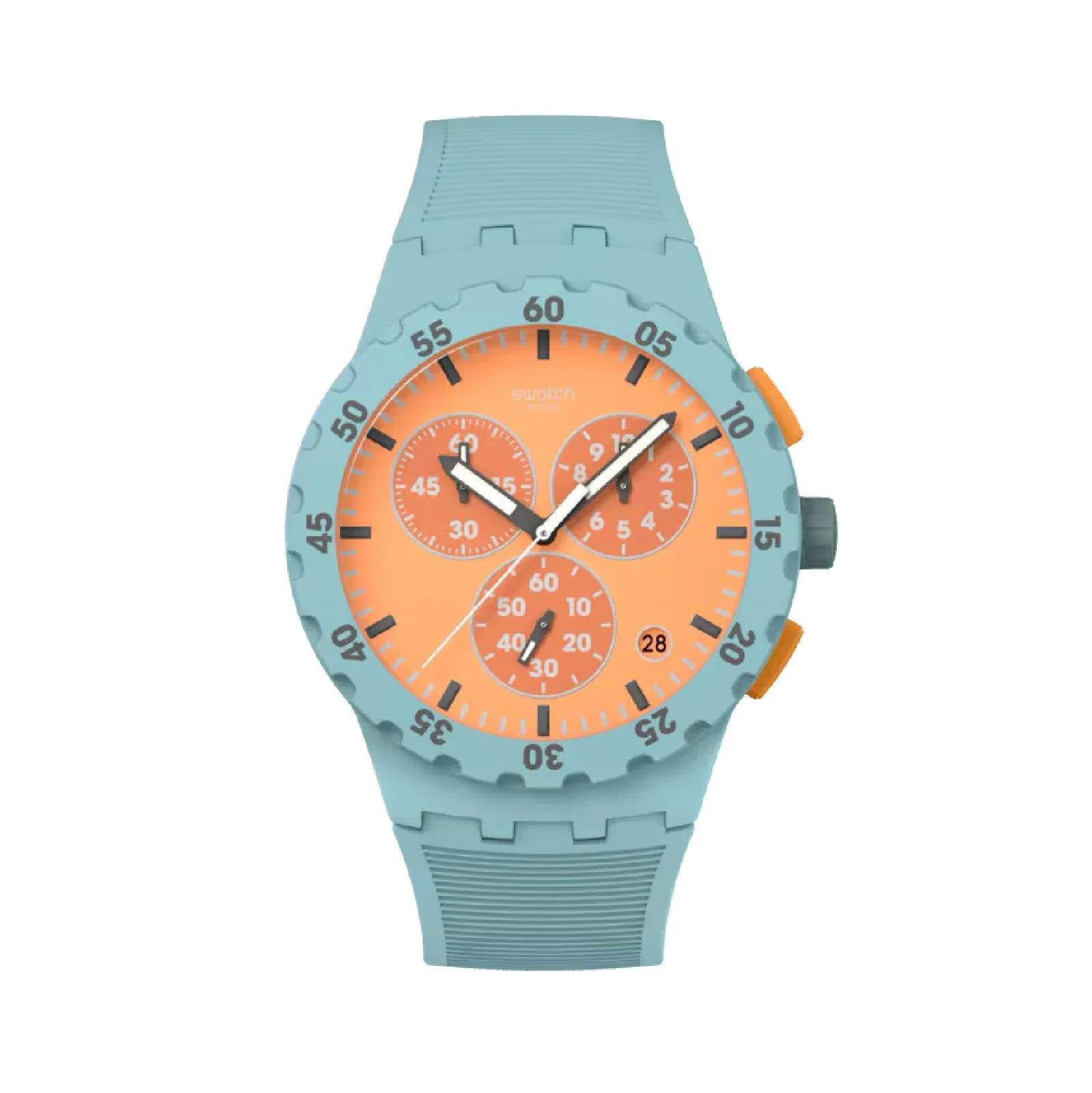 Swatch Orologio Uomo Arancione Chiaro | Cinturino Silicone | Cronografo 30m