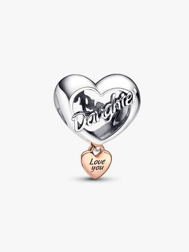 Pandora Charm Openwork Daughter in Argento 925