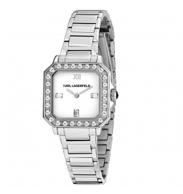 Karl Lagerfeld orologio donna Square Classics bianco