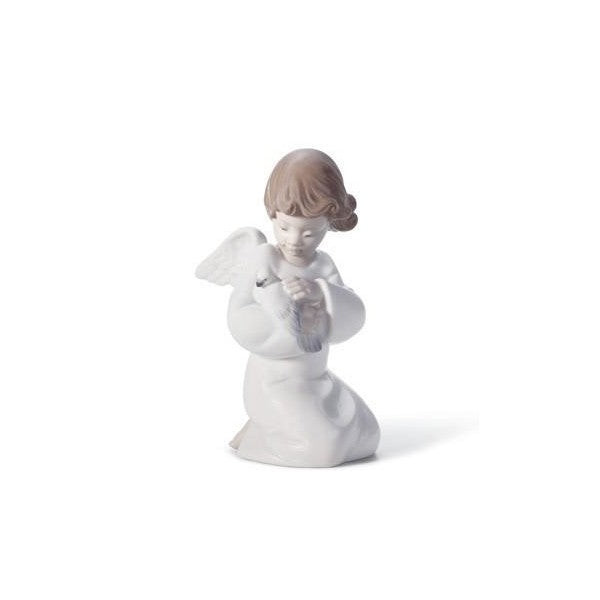 Lladrò Scultura Protezione Amorosa Raffinata | Porcellana Artistica | 13cm