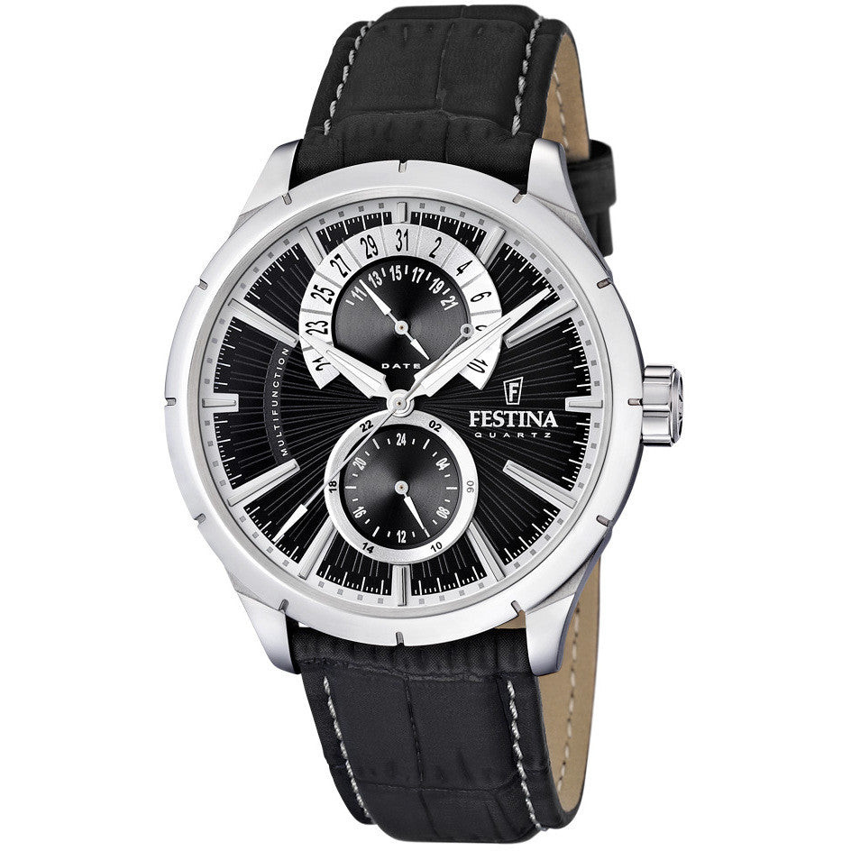 Festina | Orologio Uomo | Quadrante nero 45 mm | Cassa acciaio | Datario ore 12