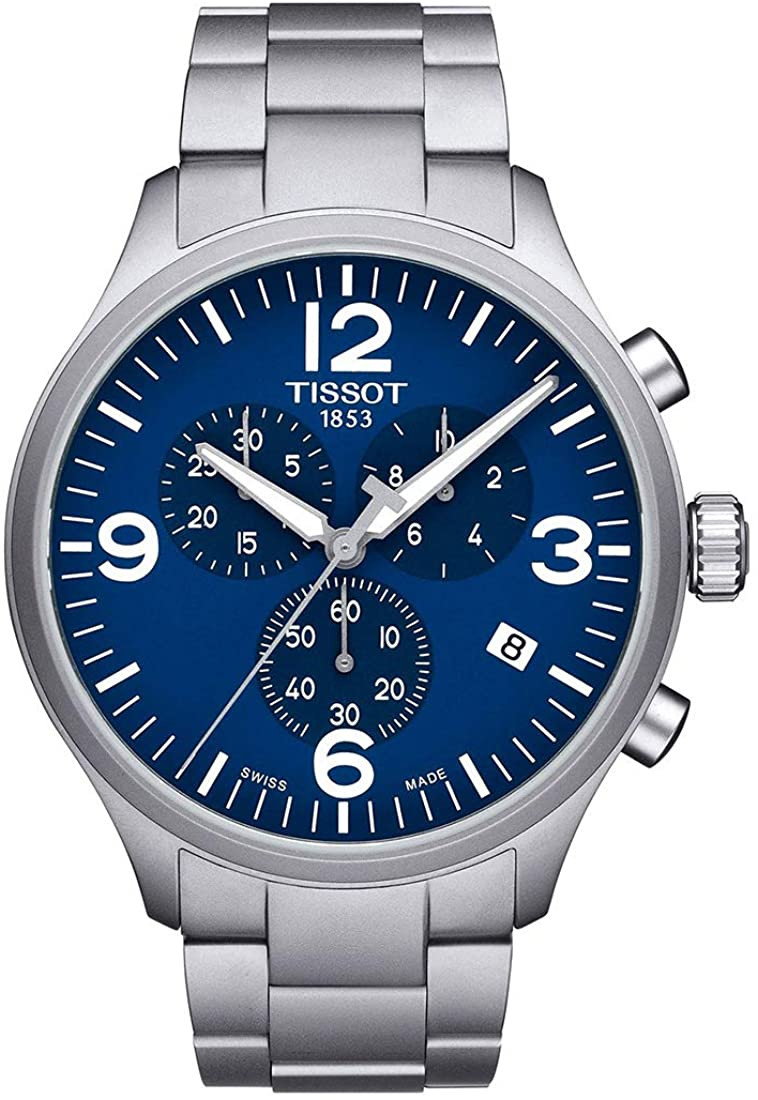 Tissot Orologio Uomo Cronografo XL Blu 45mm | Acciaio Inox | Zaffiro & 100m