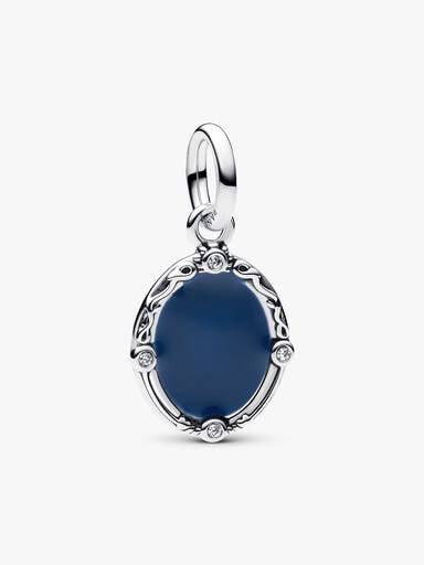 Pandora | Charm Disney | Specchio Magico Biancaneve | Argento 925 | Smalto blu