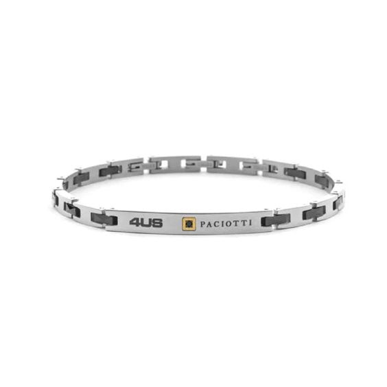 Cesare Paciotti 4Us Bracciale Uomo con Ceramica Nera