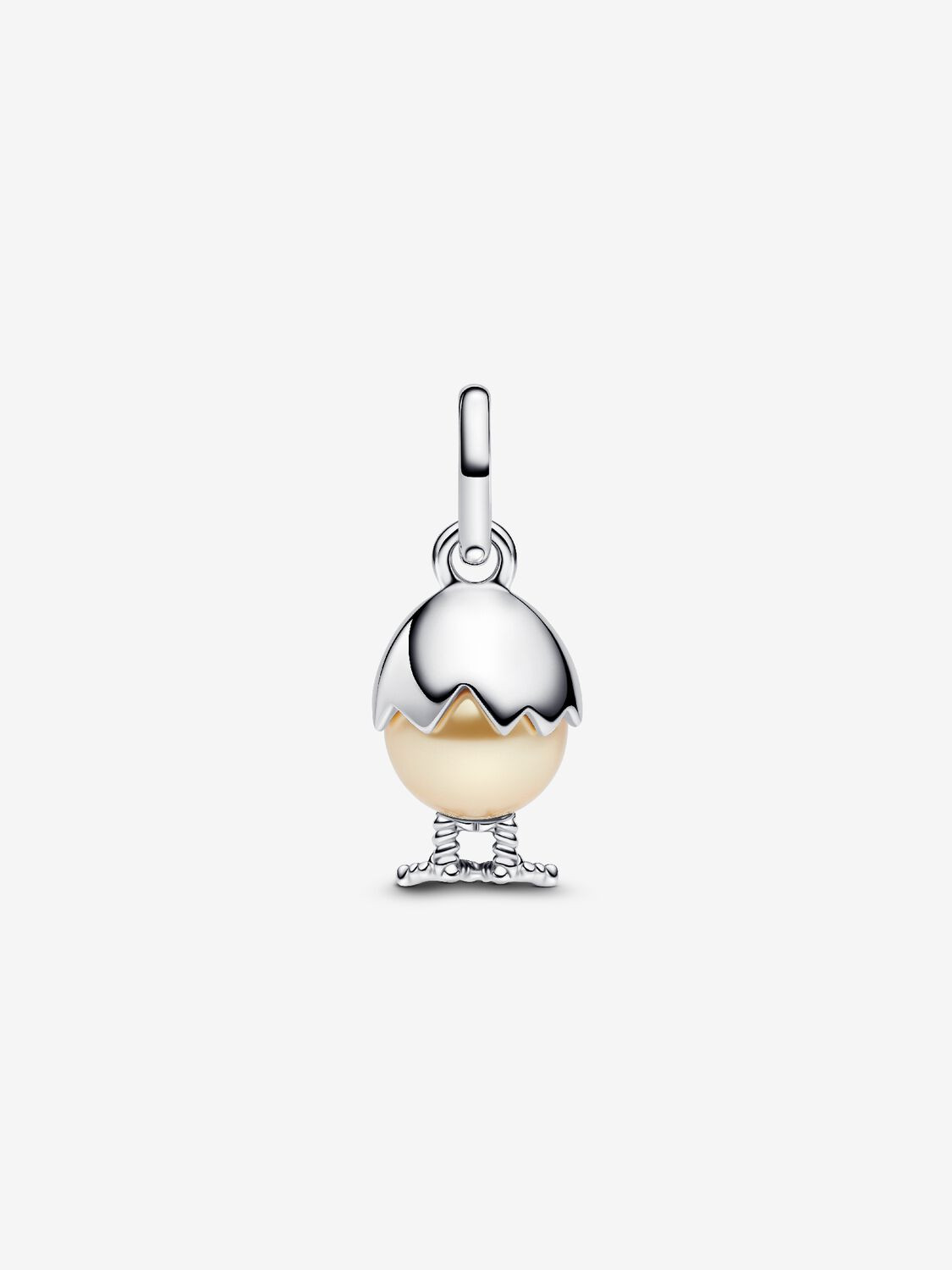 Pandora | Charm Pendente | Uovo di Pasqua | Argento Sterling 925 | Perla Dorata