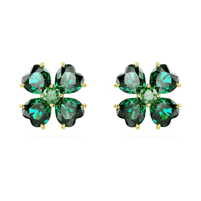 Swarovski | Orecchini Donna | Quadrifoglio verde | Cristalli Swarovski | Regalo