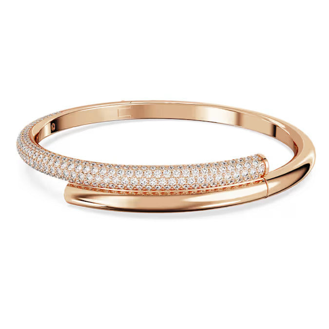 Swarovski Bracciale Rigido Dextera Pavé Cristalli | Placcato Oro Rosa | Magnete