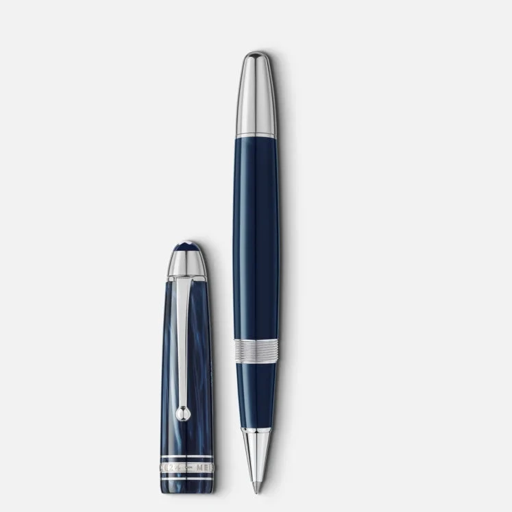 Montblanc Penna Roller Meisterstück LeGrand | Resina Blu | Platino