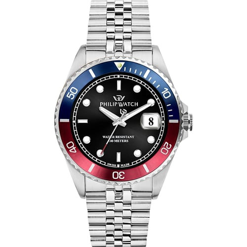 Philip Watch Orologio Uomo Caribe Sport Multifunzione con Quadrante Nero e