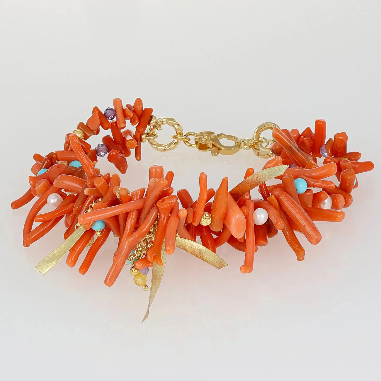 NIVY Bracciale Maraya con Rami di Corallo Rosso