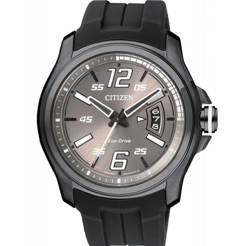 Citizen Orologio Uomo Solo Tempo Eco Drive | Acciaio | Cinturino Poliuretano