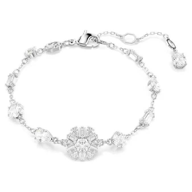 Swarovski Bracciale Donna Idyllia Fiocco di Neve | Rodio & Zirconia | Regolabile