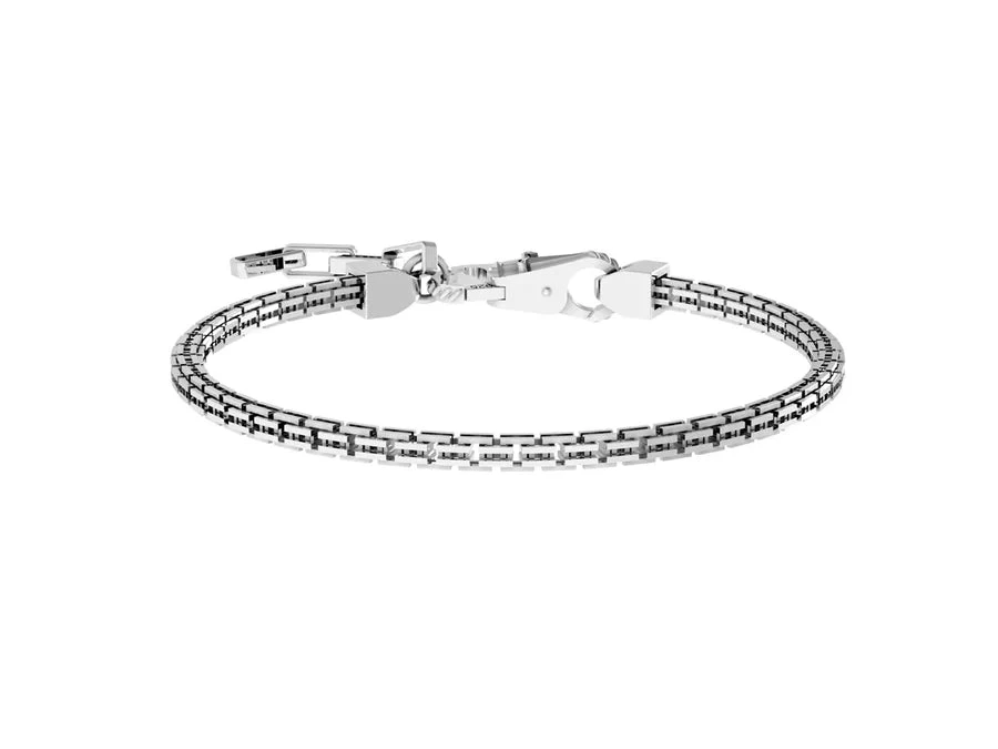 Paciotti Bracciale Uomo Blaze Simbolo Veneziana | Argento | Chiusura Pappagallo