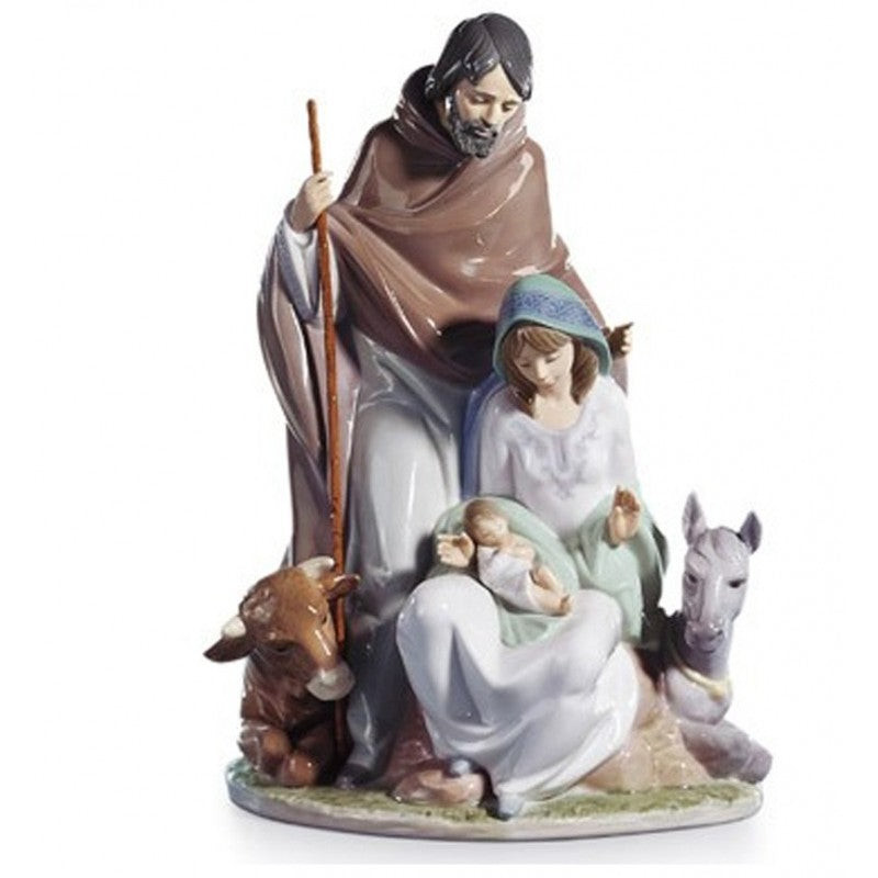 Lladrò Scultura Natività Grande | Porcellana Lucida | 37x26 cm