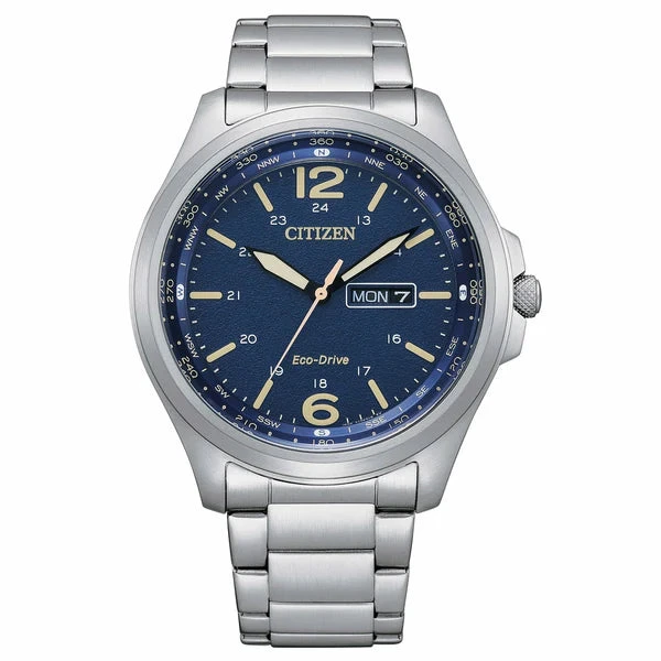 Citizen Military Eco Drive uomo acciaio blu 44 mm