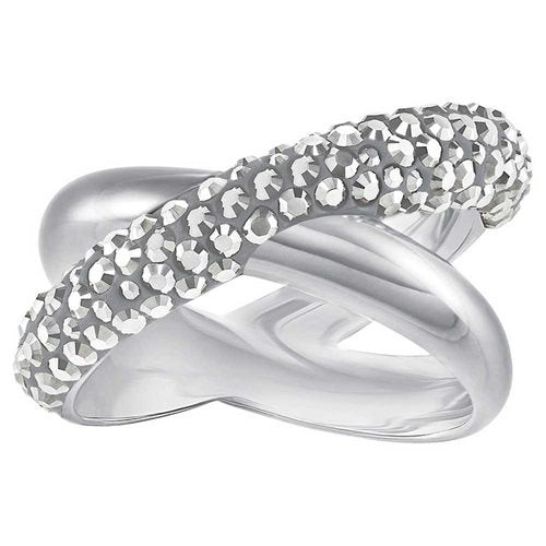 Swarovski Anello Donna Crystaldust Cross | Placcato Palladio | Pointiage®
