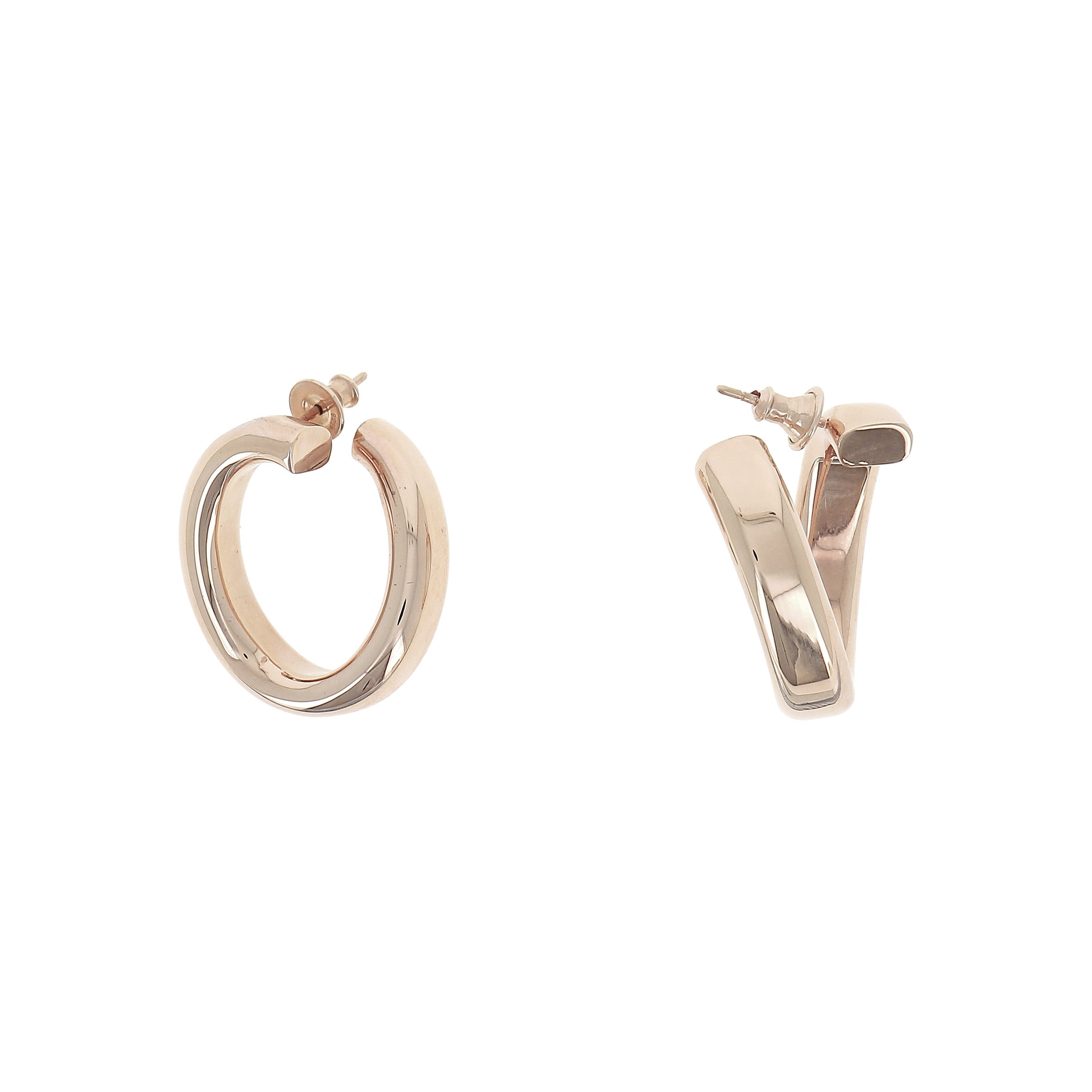 Pesavento Orecchini Donna Cerchio Rosa Leggeri | Argento Rosa 925 | Elegance