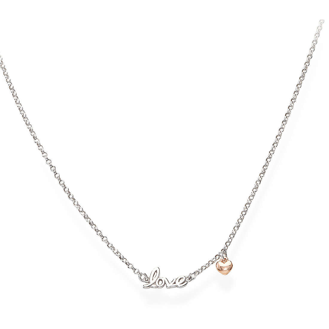 Amen Collana Donna Love con Cuore | Argento 925 | 36+4 cm di Allungo