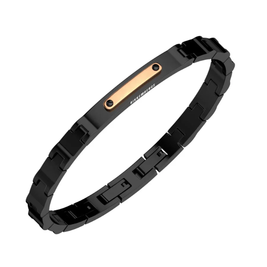Bikkembergs | Bracciale Uomo | Elemento rosato centrale | Acciaio | Classic