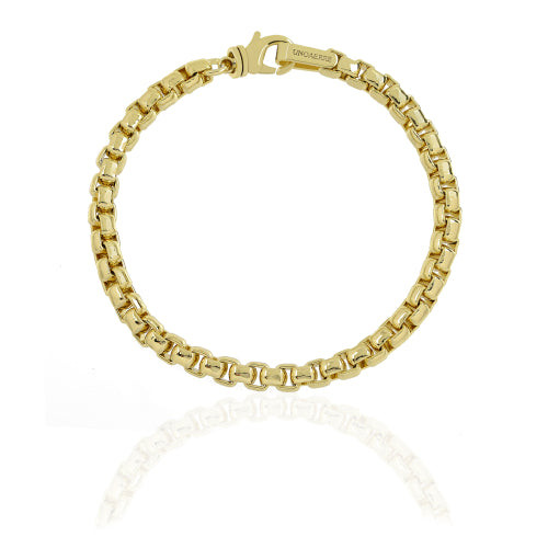 UNOAERRE Bracciale Uomo Catena Veneziana Dorata | Placcato Oro | 21 cm