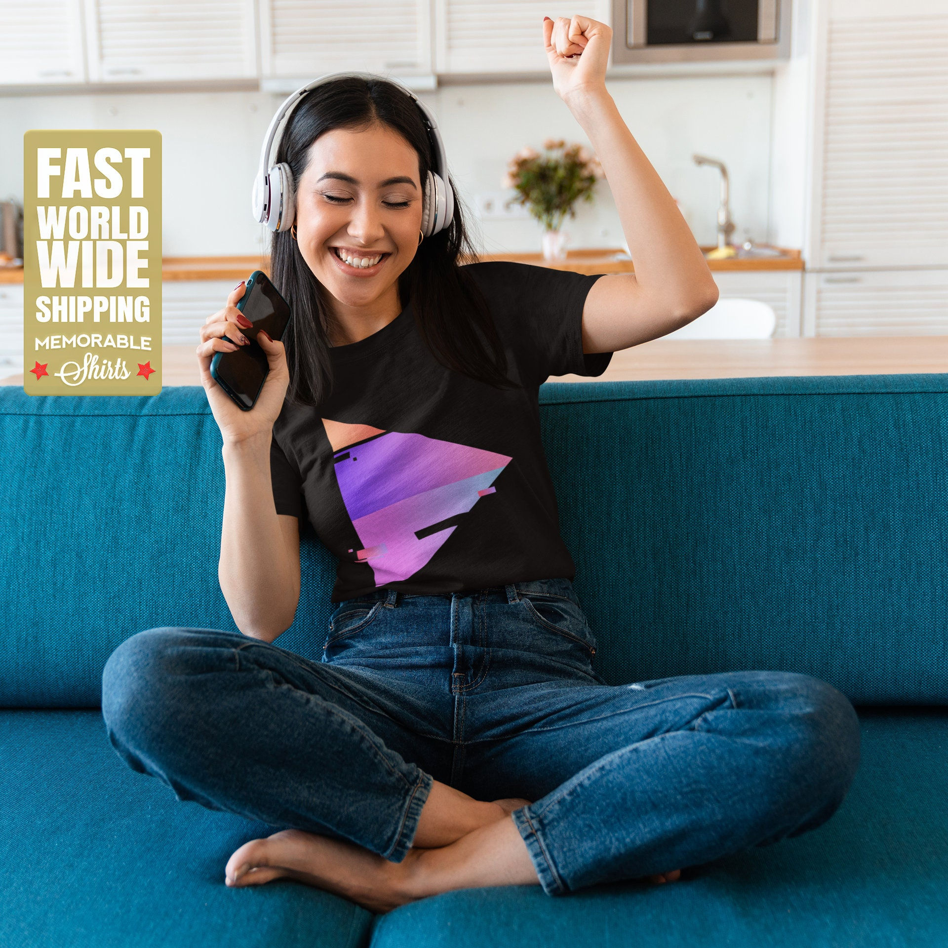 Synthwave Play Tape Icon Button Shirt, Retrowave Clothing, Vaporwave Shirt, ...