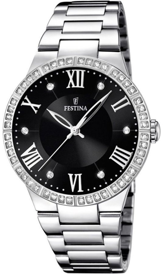 Festina Orologio Boyfriend Nero in Acciaio da Donna